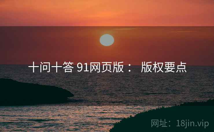 十问十答 91网页版 ： 版权要点