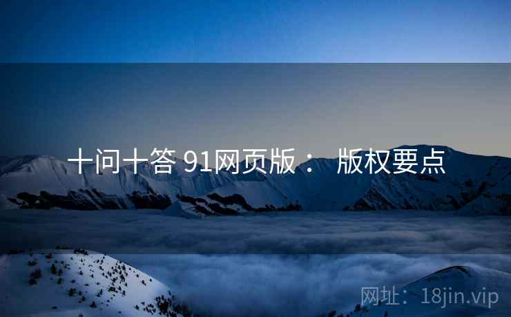 十问十答 91网页版 ： 版权要点