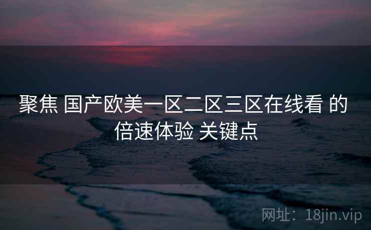 聚焦 国产欧美一区二区三区在线看 的 倍速体验 关键点