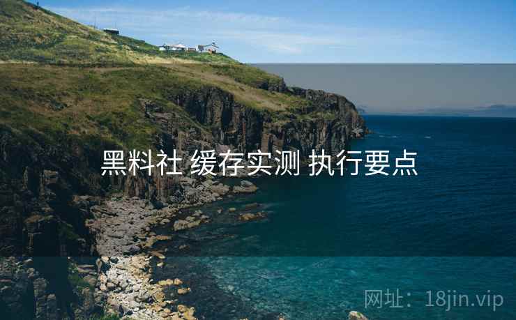 黑料社 缓存实测 执行要点